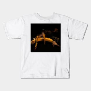 Banana, Thistle & Feathers 2 - Baroque Inspired Dark Still Life Photo Kids T-Shirt